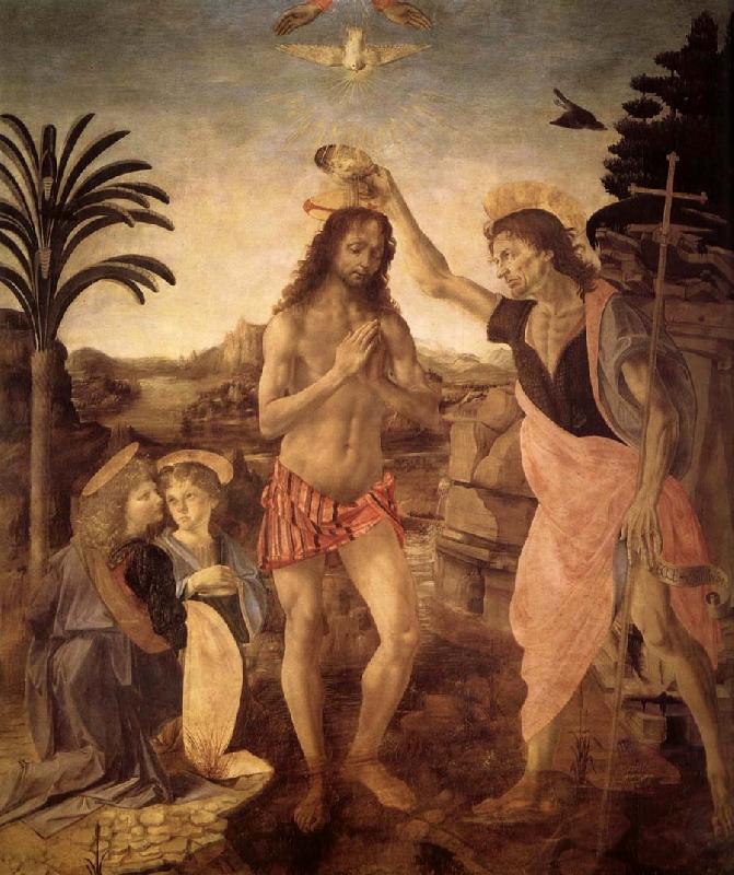 Andrea del Verrocchio Christ-s baptism France oil painting art